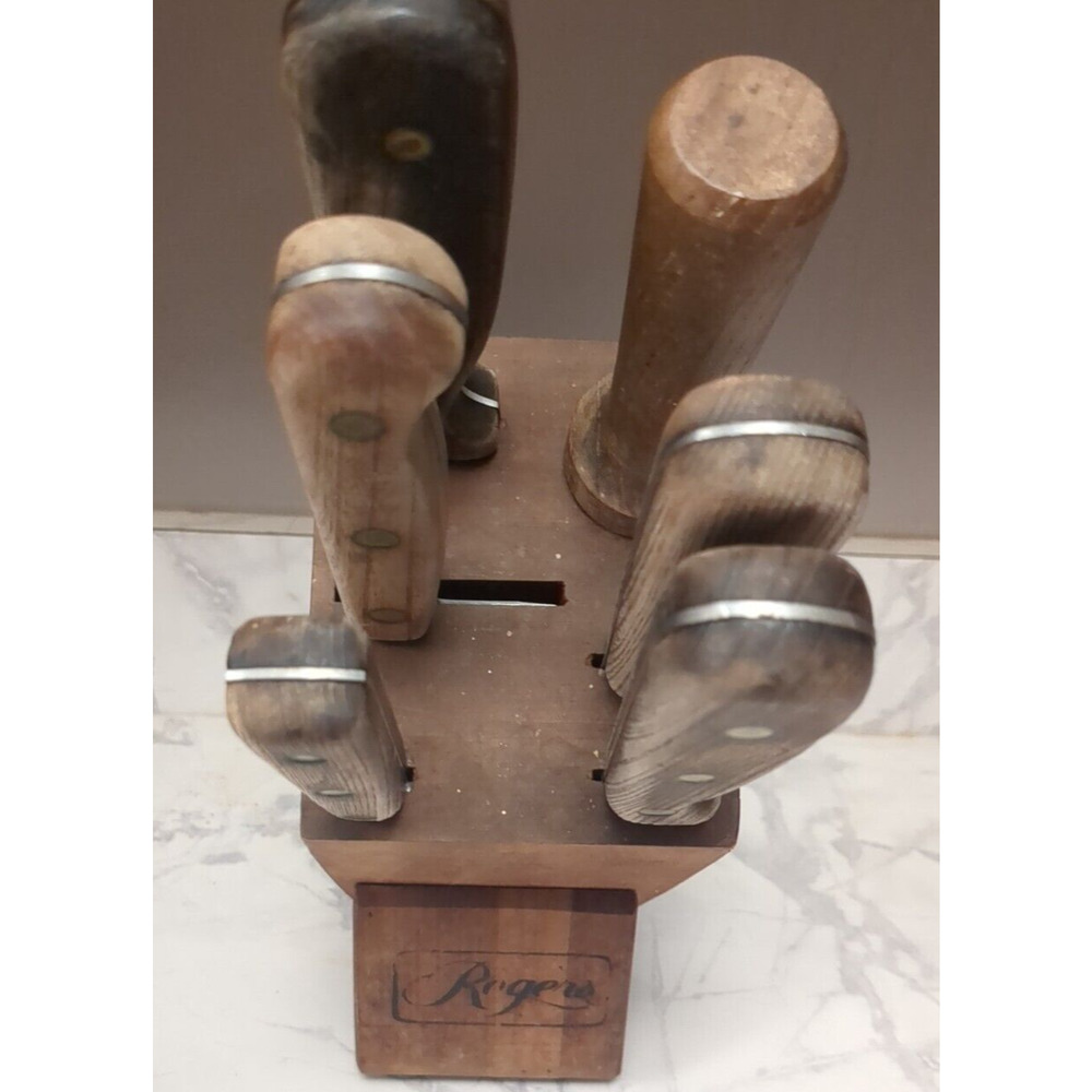 Rogers Butcher Block And Knives
